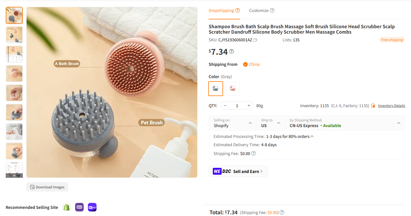 Scalp Massage Shampoo Brush